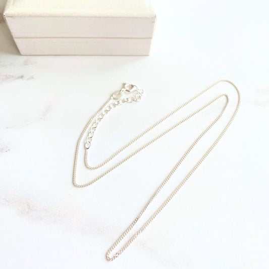 silver adjustable light curb chain Carathea Jewellers