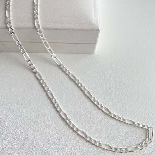 Silver figaro chain  necklace Carathea jewellers