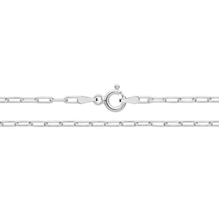 Silver paperclip link anklet Carathea Jewellers