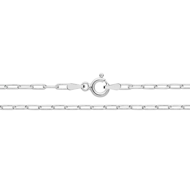Silver paperclip link anklet Carathea Jewellers