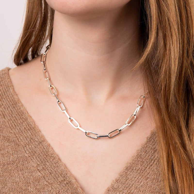 Paperclip link necklace Carathea jewellers