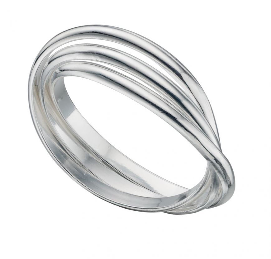 Silver Russian Wedding Ring Rings Gecko K (50) 