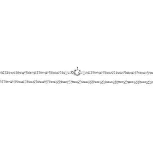 Silver Singapore Twist Chain Anklet Anklet Treasure House Limited
