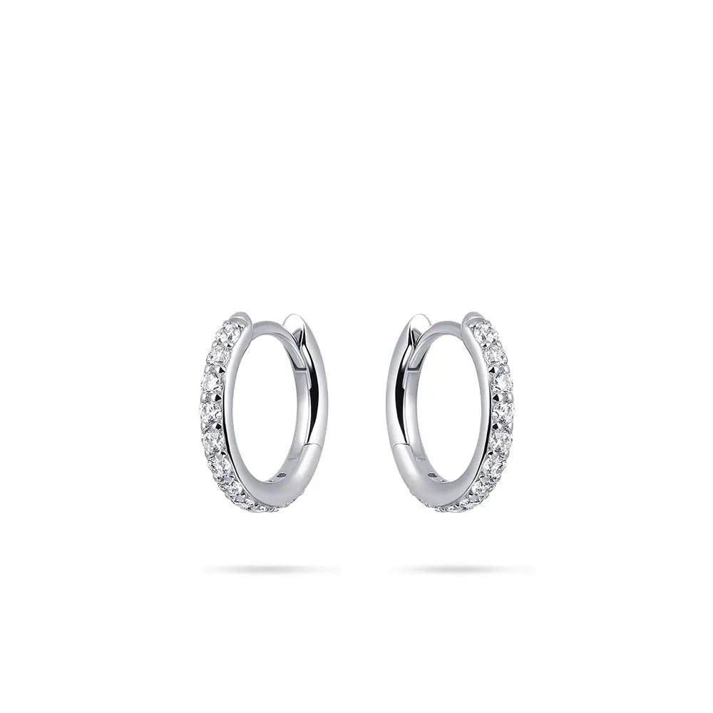 Sparkling Hoop Earrings with Cubic Zirconia Earrings Gisser 