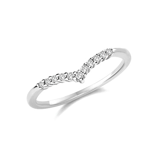 silver and cz wishbone ring Carathea Jewellers