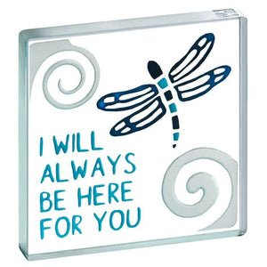 Spaceform Glass Token with Dragonfly 'Always There for You' Giftware Spaceform 