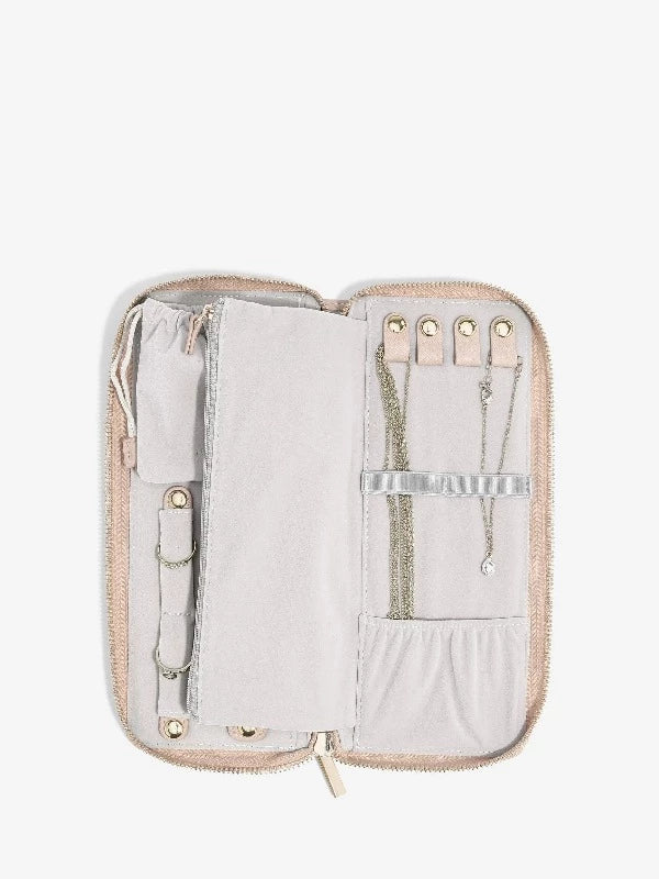 Blush Pink jewellery roll Carathea jewellers