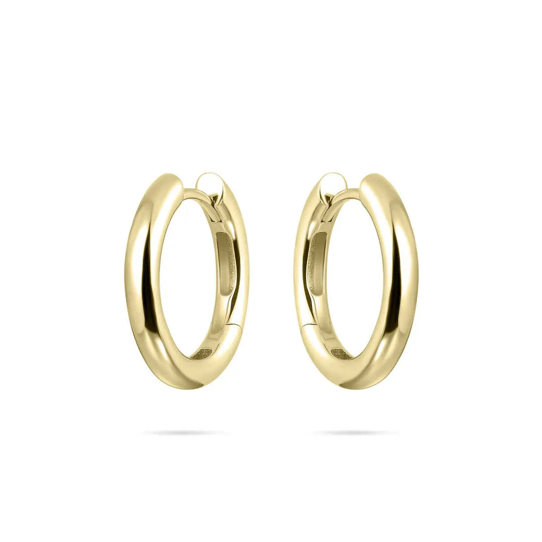 Large Bold Gold Plated Silver Hoop Earrings Earrings Gisser