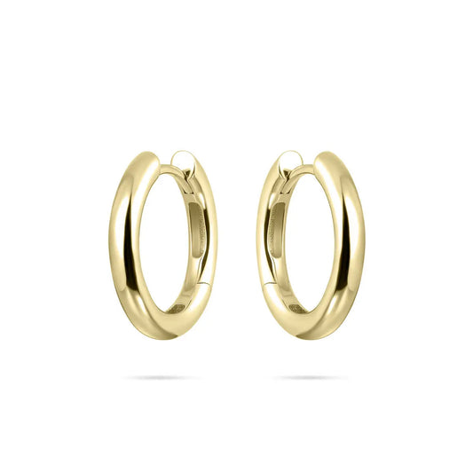 Large Bold Gold Plated Silver Hoop Earrings Earrings Gisser 