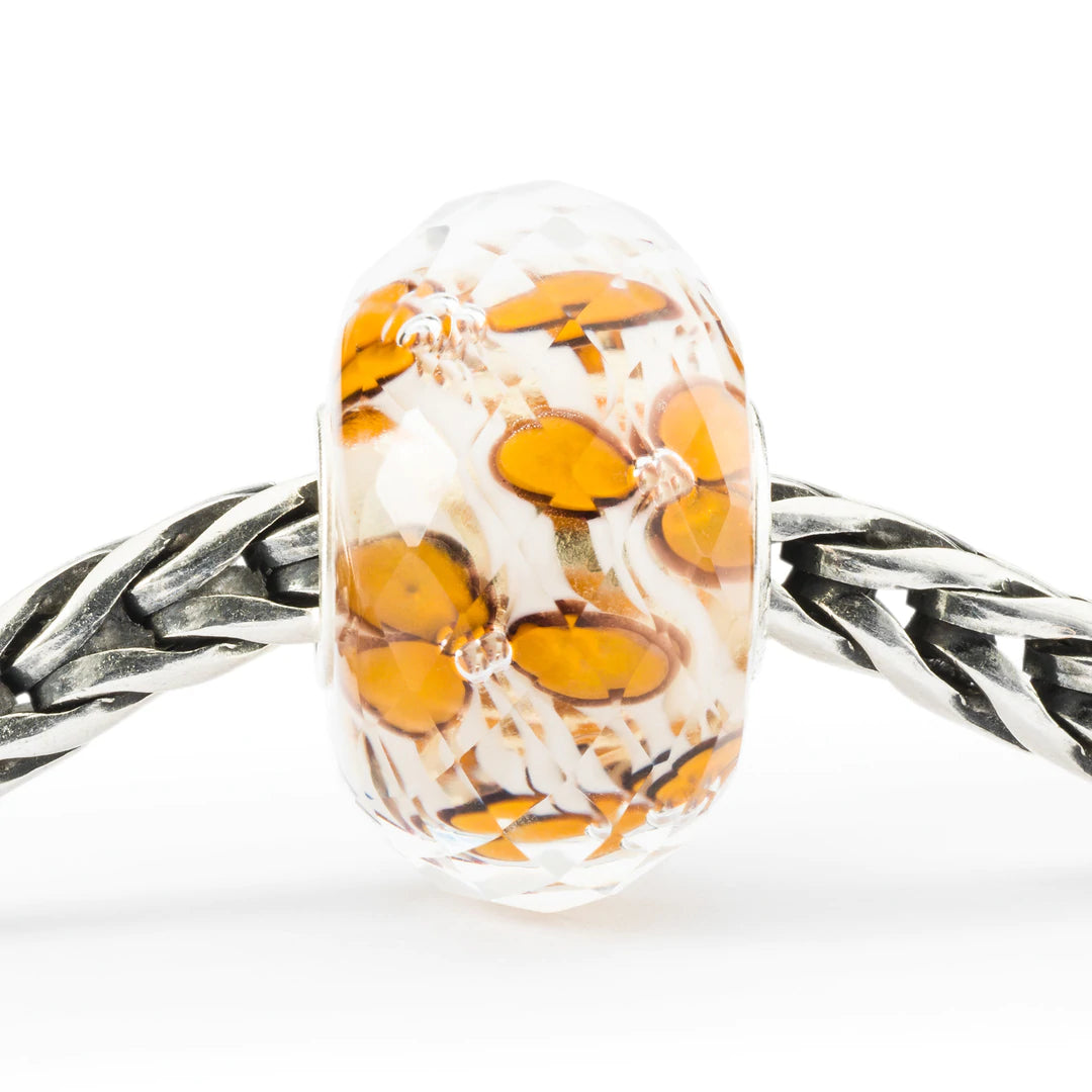 Trollbeads Blossom Orange Glass Bead TGLBE-30078 Beads Trollbeads 
