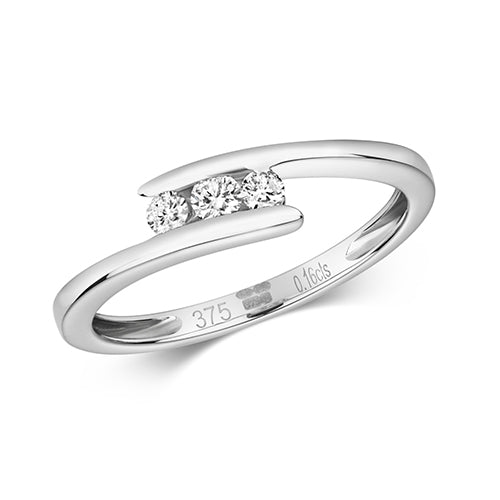 white gold trilogy diamond wrap around ring Carathea