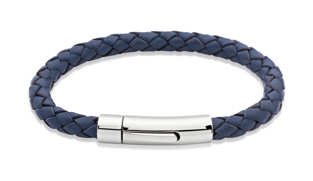 Men's Woven Leather Bracelet in Various Colours