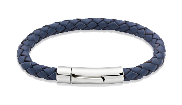 Men's Woven Leather Bracelet in Various Colours